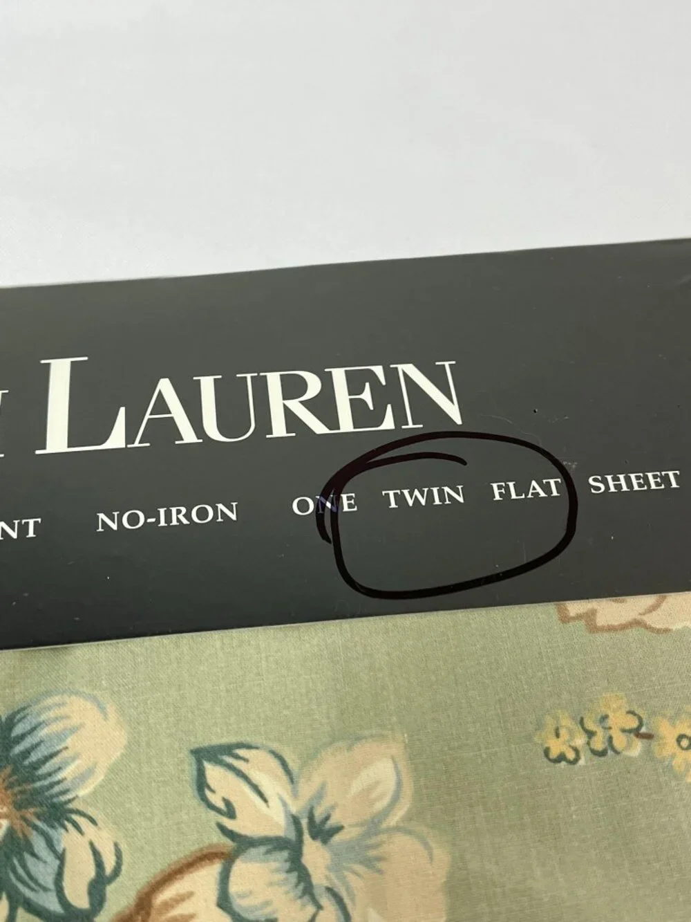 Ralph Lauren Twin Flat Sheet Charlotte IV Floral Sealed
